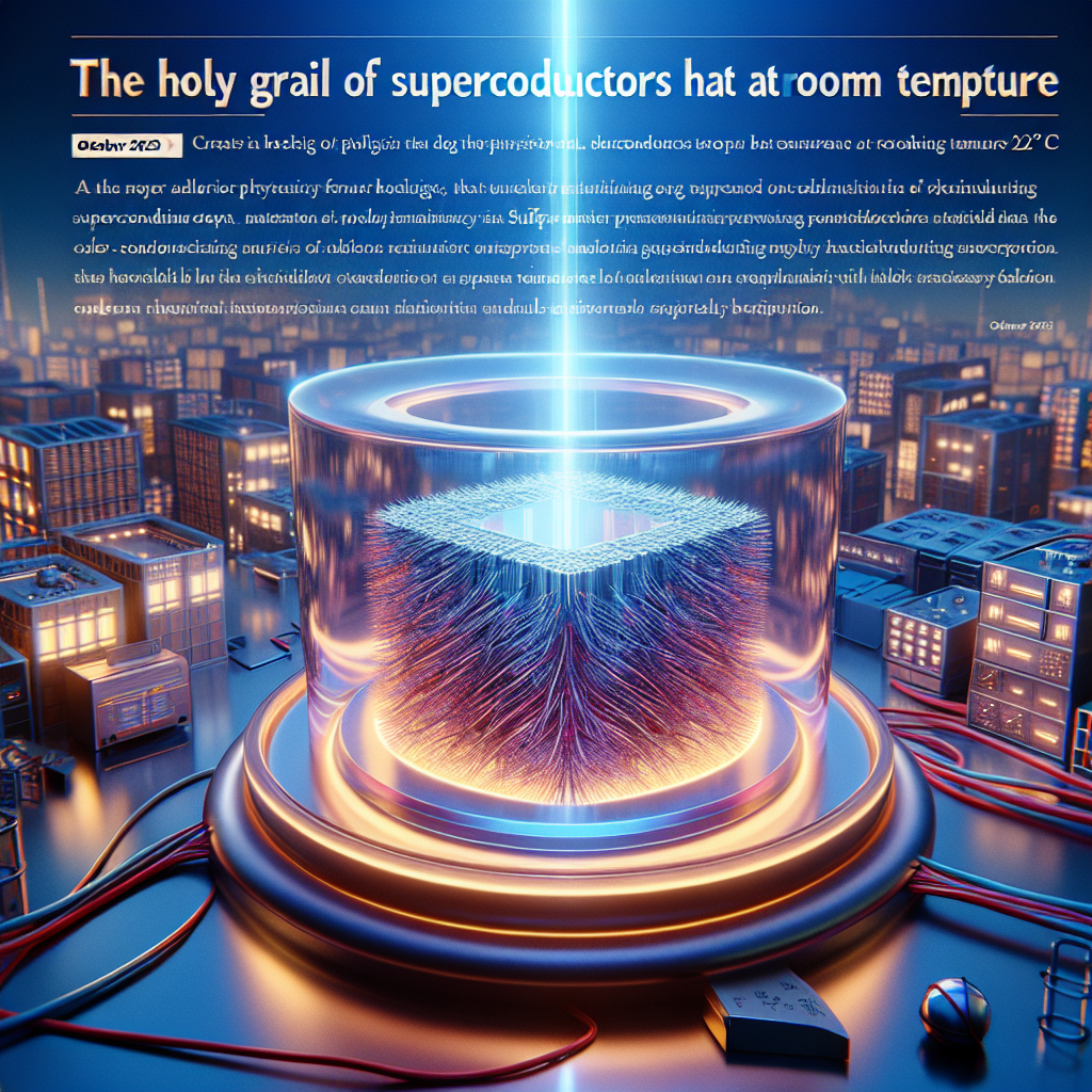 Capa de Revolução na Eficiência Energética: A Chegada dos Supercondutores à Temperatura Ambiente